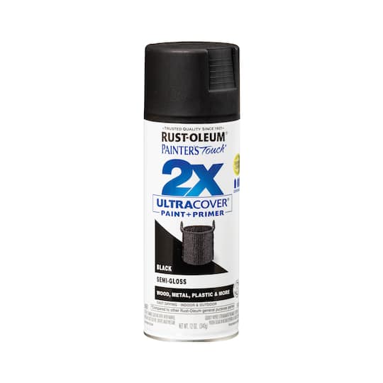 Painter&#x27;s Touch&#xAE; 2X Ultra Cover&#xAE; Black Semi-Gloss Spray Paint